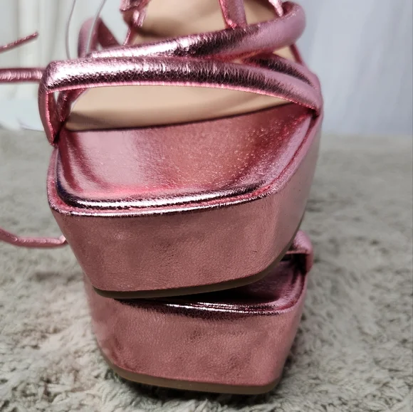 Women's Astro Strappy Platform Heels - Wild Fable - 9 - Picture 4 of 13